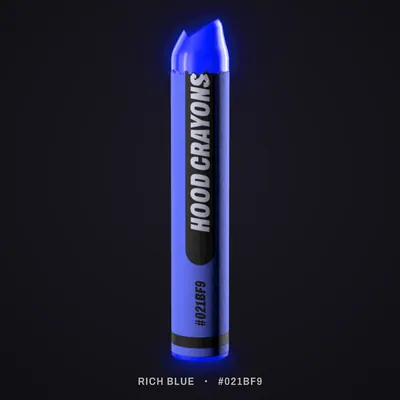 Rich Blue crayon, #021BF9