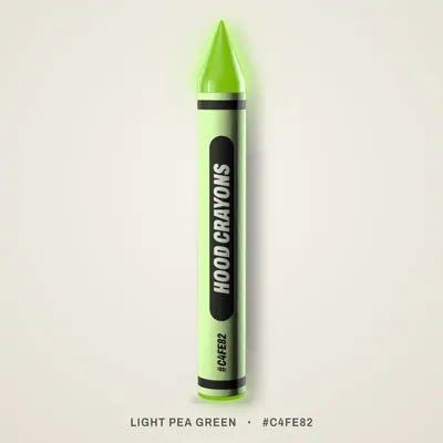 Light Pea Green crayon, #C4FE82