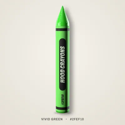 Vivid Green crayon, #2FEF10