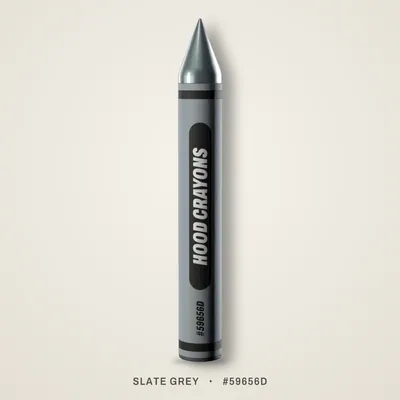 Slate Grey crayon, #59656D
