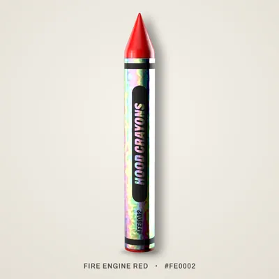 Fire Engine Red crayon, #FE0002