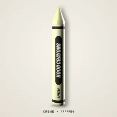 Creme crayon, #FFFFB6