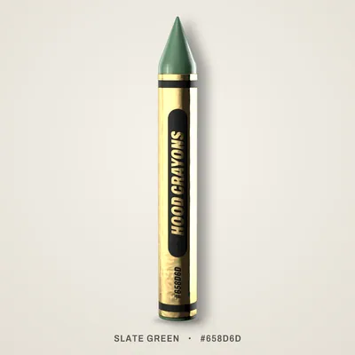 Slate Green crayon, #658D6D