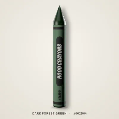 Dark Forest Green crayon, #002D04