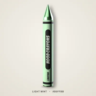 Light Mint crayon, #B6FFBB
