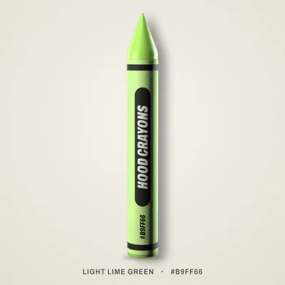 Light Lime Green crayon, #B9FF66