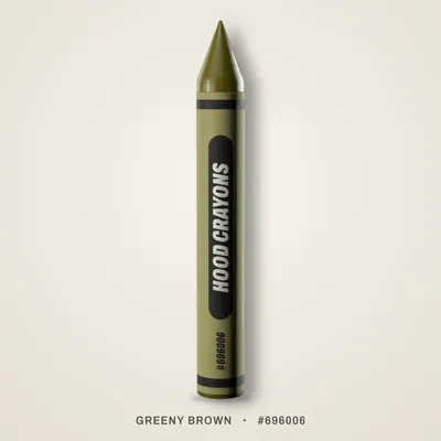 Greeny Brown crayon, #696006