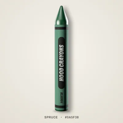 Spruce crayon, #0A5F38