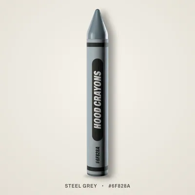 Steel Grey crayon, #6F828A