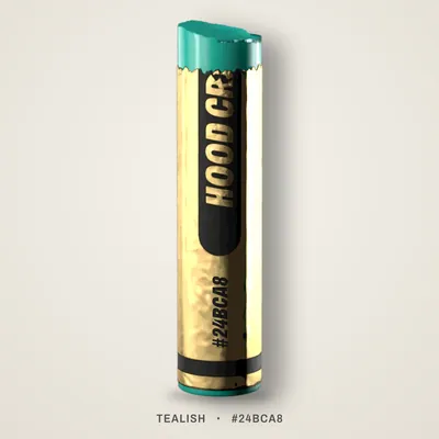Tealish crayon, #24BCA8