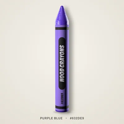 Purple Blue crayon, #632DE9