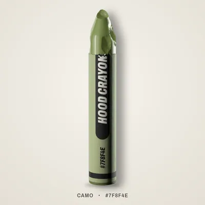 Camo crayon, #7F8F4E