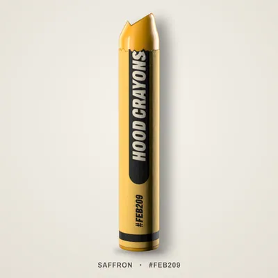 Saffron crayon, #FEB209