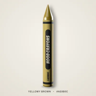 Yellowy Brown crayon, #AE8B0C