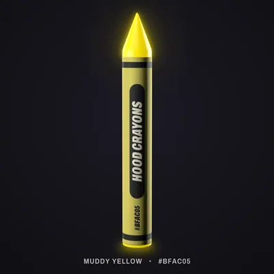Muddy Yellow crayon, #BFAC05