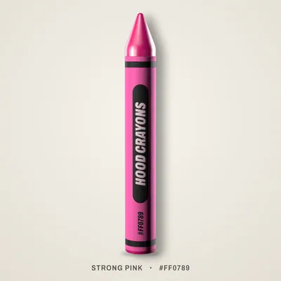 Strong Pink crayon, #FF0789