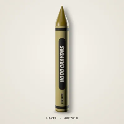 Hazel crayon, #8E7618