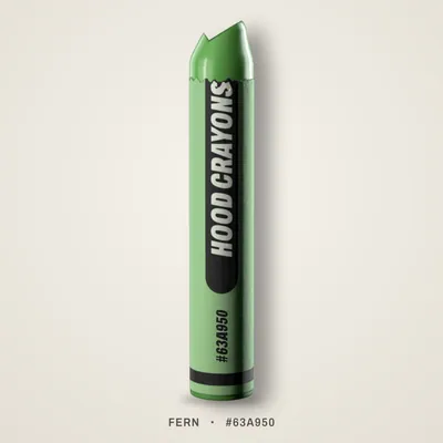 Fern crayon, #63A950