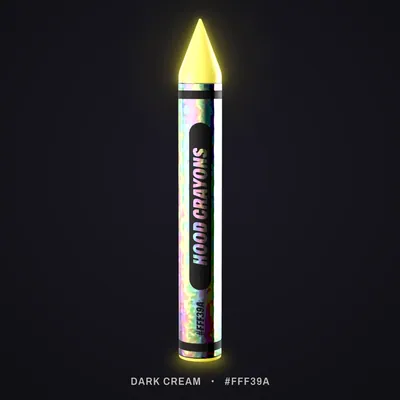 Dark Cream crayon, #FFF39A