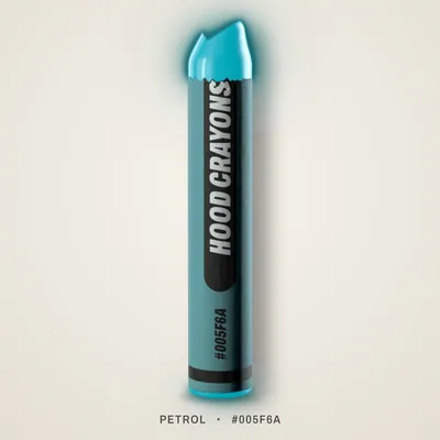 Petrol crayon, #005F6A