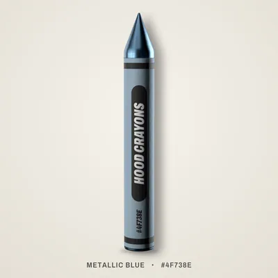 Metallic Blue crayon, #4F738E