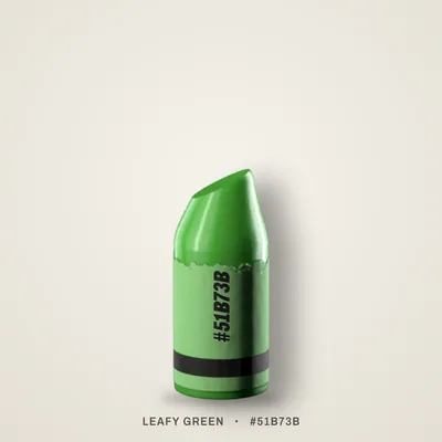 Leafy Green crayon, #51B73B
