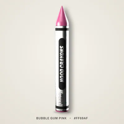 Bubble Gum Pink crayon, #FF69AF