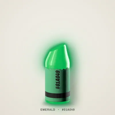 Emerald crayon, #01A049