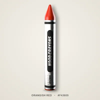 Orangish Red crayon, #F43605