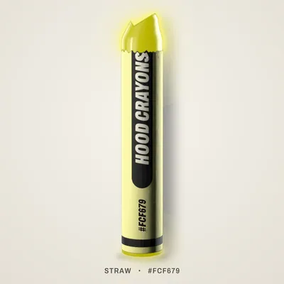 Straw crayon, #FCF679