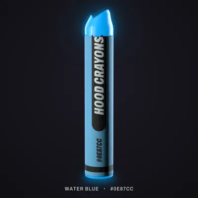 Water Blue crayon, #0E87CC