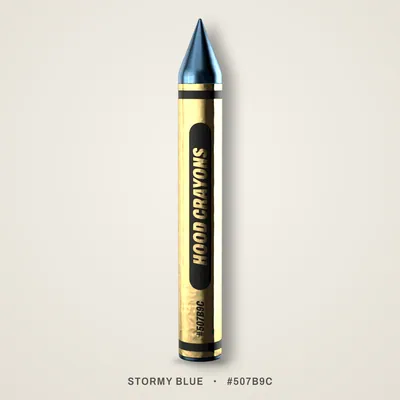 Stormy Blue crayon, #507B9C