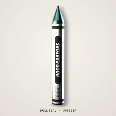 Dull Teal crayon, #5F9E8F