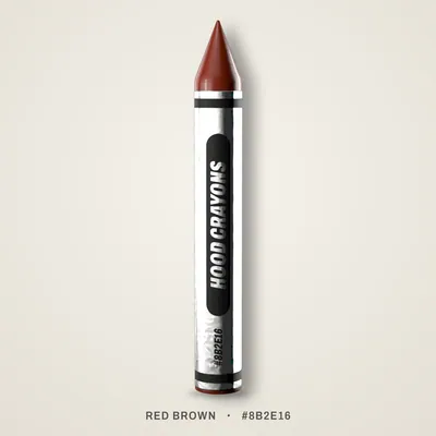Red Brown crayon, #8B2E16