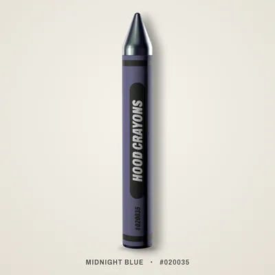 Midnight Blue crayon, #020035