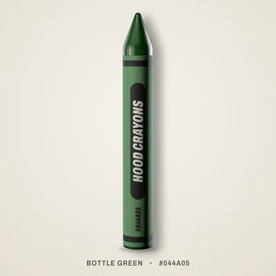 Bottle Green crayon, #044A05