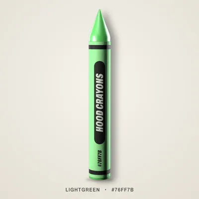 Lightgreen crayon, #76FF7B