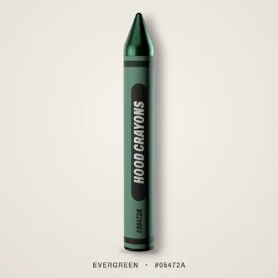 Evergreen crayon, #05472A