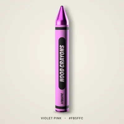 Violet Pink crayon, #FB5FFC