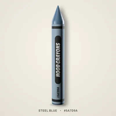 Steel Blue crayon, #5A7D9A