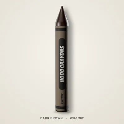 Dark Brown crayon, #341C02