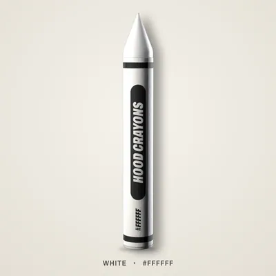 White crayon, #FFFFFF
