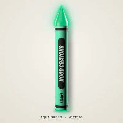 Aqua Green crayon, #12E193