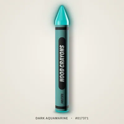 Dark Aquamarine crayon, #017371