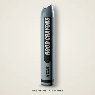 Grey/blue crayon, #647D8E