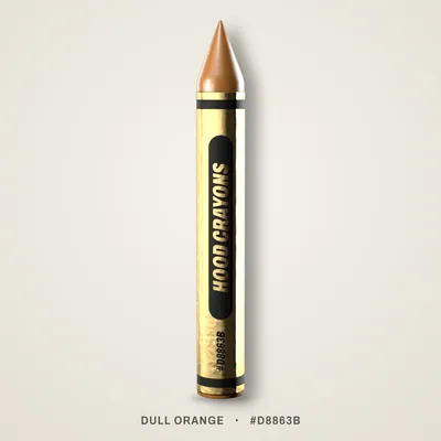 Dull Orange crayon, #D8863B