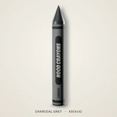 Charcoal Grey crayon, #3C4142