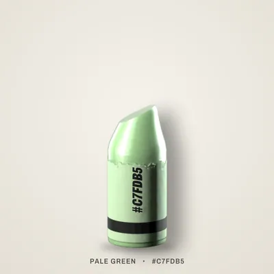 Pale Green crayon, #C7FDB5