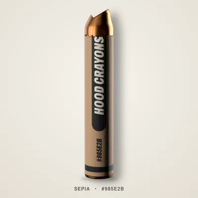 Sepia crayon, #985E2B