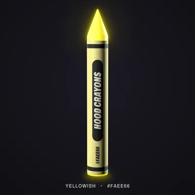 Yellowish crayon, #FAEE66